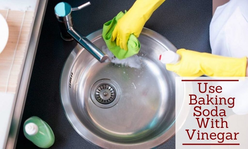 cleaning kitchen sink drain with baking soda